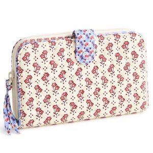 Vera Bradley Cream and Blue Floral Wallet